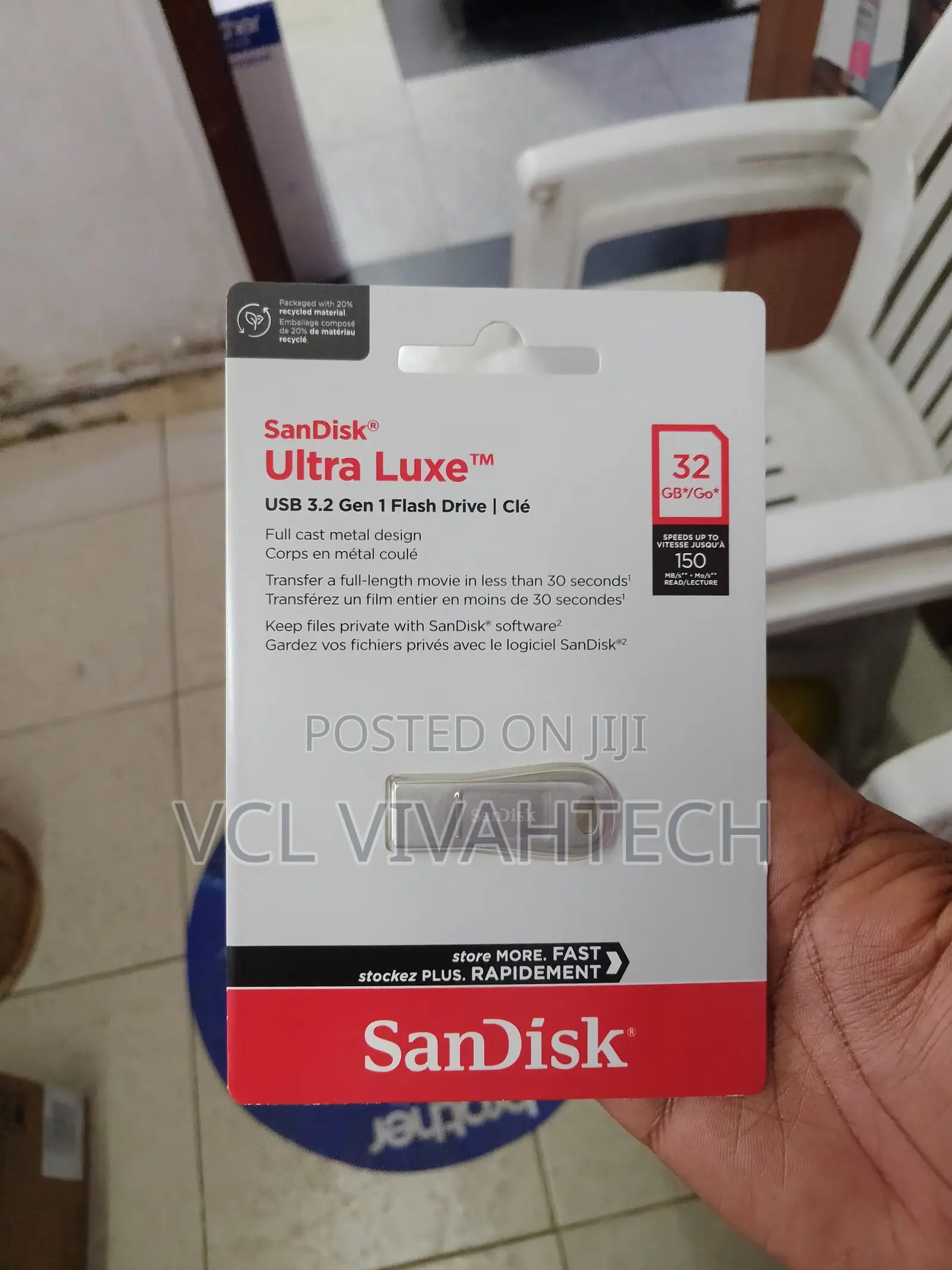Sandisk Ultra Luxe Usb 3.2 32gb Flash Metallic