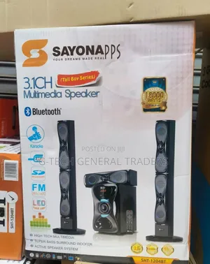 Sayona 3.1 Channel Tall Boy Speaker System Sht-1204bt