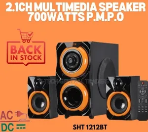 Sayona 2.1 Channel Multimedia Speaker System Sht-1212bt 700w
