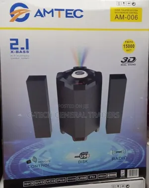 Amtec 2.1 Channel X-bass Mtungi Sound System Am-006 15000w