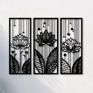Geometric CNC Decorative Wall Panels - Set of 3