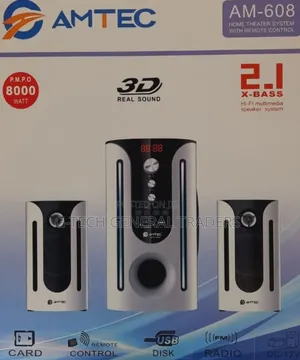 Amtec Big Size 2.1ch Multimedia Speaker System Am-608 8000w