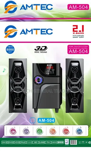 Amtec Am-504 2.1 X-bass Multimedia Speaker System 8000w