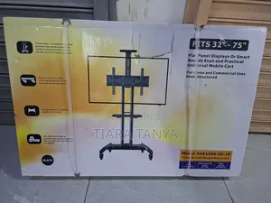 Ava 1700 Mobile Tv Trolley Stand With Lockable Wheels