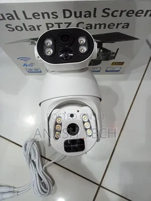Ubox Dual Lens 6mp Free Battery Powered, Pan Tilt Solar CCTV Camera