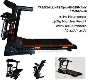 Adjustable Treadmill With Massage Belt
