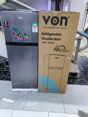 Brand New Von Vart-19dhs Double Door Fridge