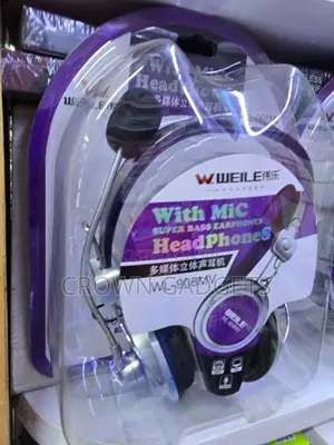 Weile Wired Headphones With Adjustable Mic Comfort Cushions
