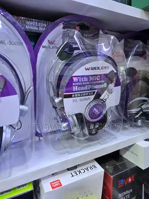Weile Wired Headphones With Adjustable Mic Comfort Cushions