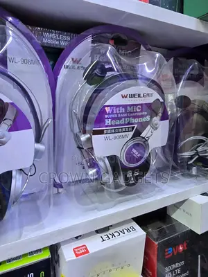 Weile Wired Headphones With Adjustable Mic Comfort Cushions