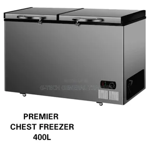 Premier 400l Double Door Flip Door Energy Saver Chest Freezer