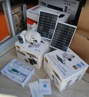 Dual Panel Dual Lens Solar Powered 4g PTZ Camera Ubox CCTV Camera