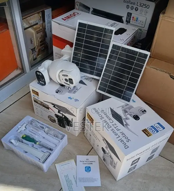 Dual Panel Dual Lens Solar Powered 4g PTZ Camera Ubox CCTV Camera