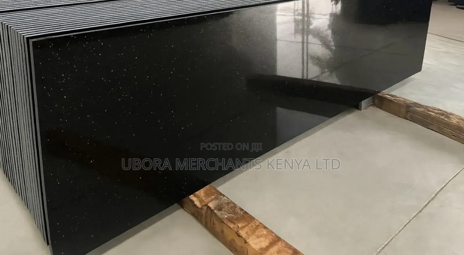 Silver Black Granite Kitchen Slabs 2x8ft