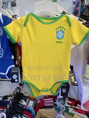 New Brazil Home World Cup Baby Jersey Rompers Kids Kits