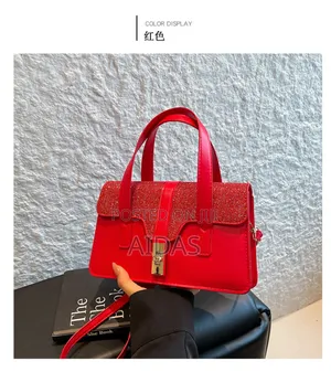 "Elegant Red Glitter Handbag – Stylish Women’S Shoulder Bag"