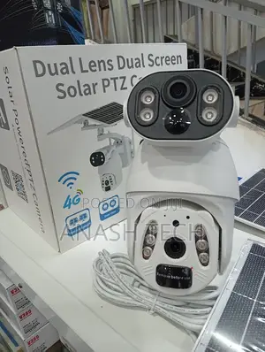 New Weatherproof 6mp Ubox Dual Lens Solar Stand Alone 4g Sim Slot CCTV