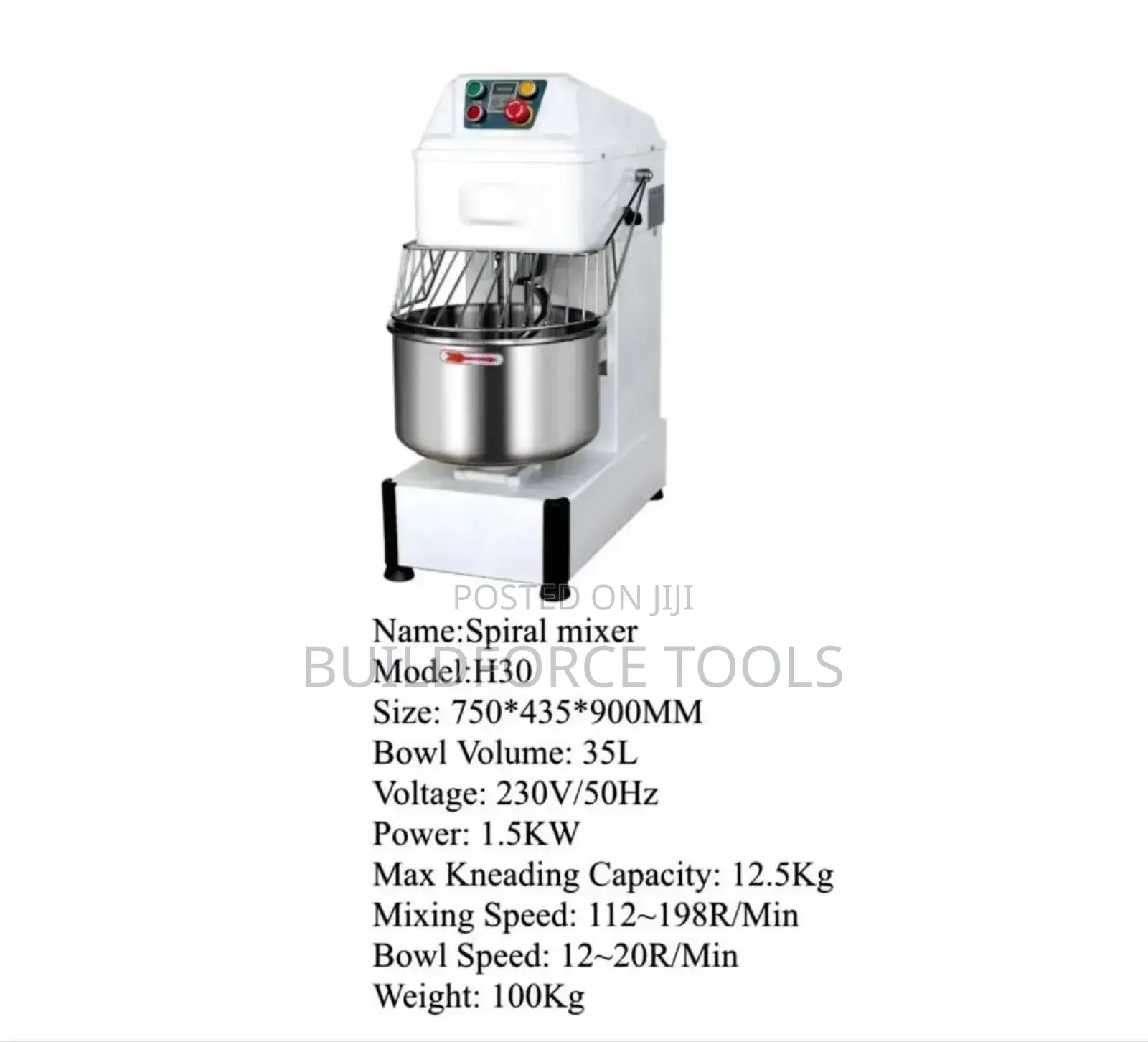 35litres Commercial Spiral Mixer