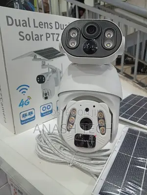 Smart Home 4g PTZ 6 Mp Solar CCTV Ubox Dual Lens Camera