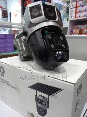 Smart Home Wifi Solar Dual Lens CCTV Camera V380 App Control
