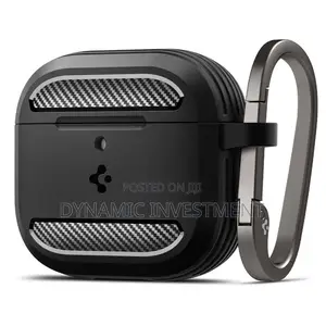 Spigen Rugged Armor Apple Airpods 4 Matte Black Case/Cover