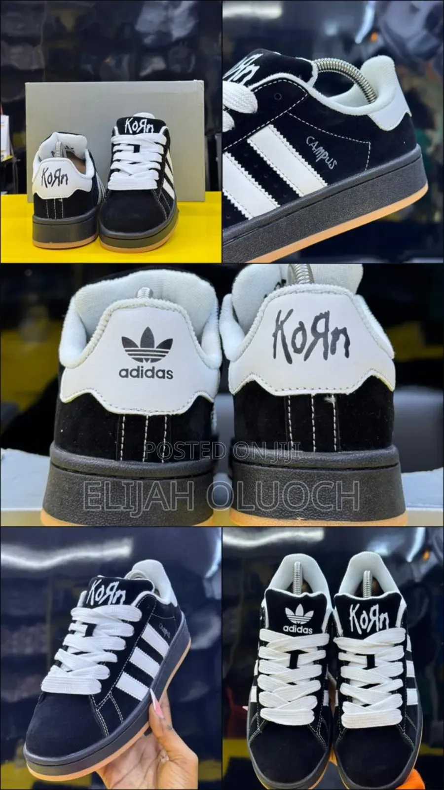 Korn  Adidas Campus 00s
“* Black/White* “