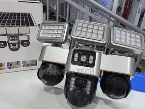 4g Solar CCTV PTZ Camera Outdoor Tripple Lens CCTV Camera With Lights