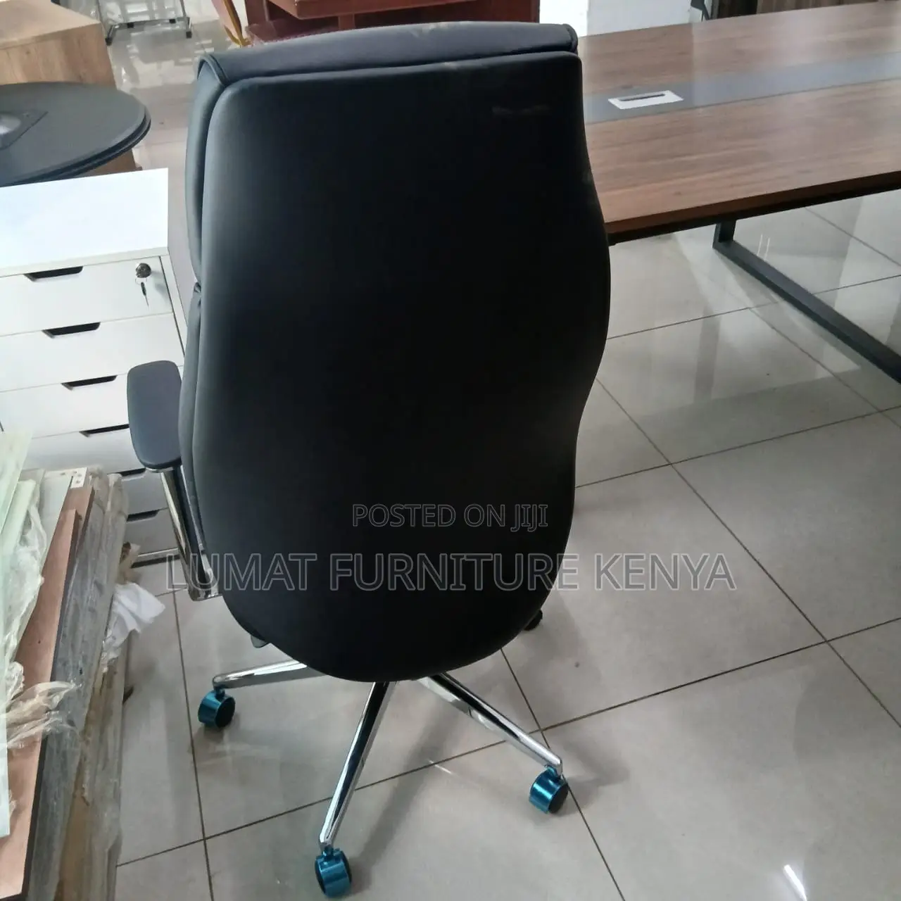 Leather High Back Recliner Office Seat
