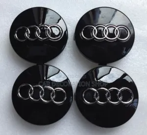 4pcs Black Audi Replacement Rim Centre Caps
