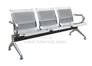 Silver 3 Link Reception Waiting Bench