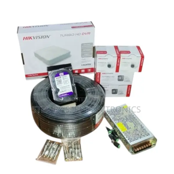 Hikvision 4 Cameras Full Hd 1080p CCTV System With Motion Sensor