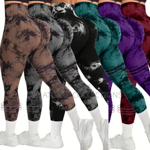 Tie Dye Seamless Leggings for Women High Waist Workout Yoga Pants