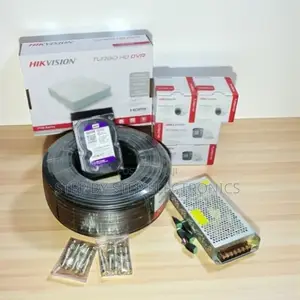 Hikvision 4 Cameras 2mp CCTV Security Kit With DVR and 500gb HDD