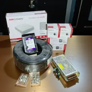 Hikvision 1080p 4 Cameras CCTV Kit With Dvr, Cloud and Night Vision