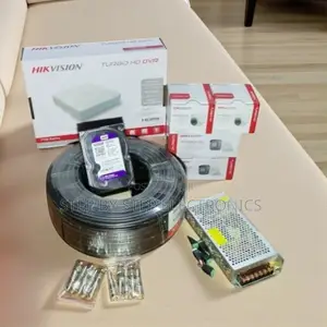 Hikvision 1080p Hd 4 Cameras CCTV Kit Set With DVR and Smartphone View