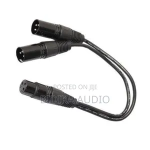 3 Pins XLR Female Jack to Dual 2 Male Plug Y Splitter Cable in Kenya