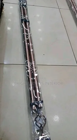 2m Double Brown Curtain Rod