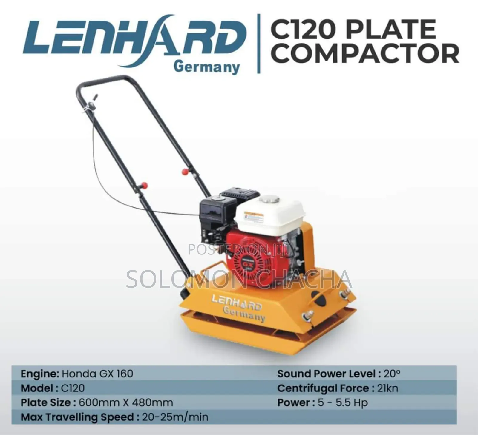 Lenhard Plate Compactors*
With Gx160 Honda Engine 
C90 Still Available