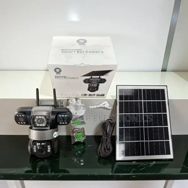 4g Triple Lens PTZ Rotating Solar Camera With Motion Detection