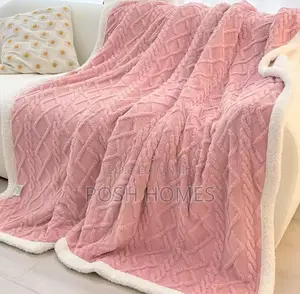 Pink Sherpa Throw Blankets