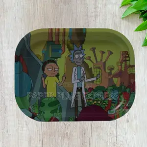 Rick and Morty Small Metal Rolling Tray – Stay Lit on the Go