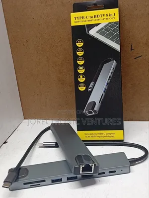 Type C to Hdmi 8 in 1 Adapter With Rj45