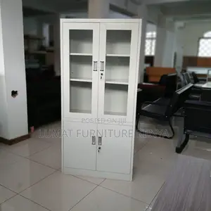 Metal Filing Cabinet With Glass Doors
