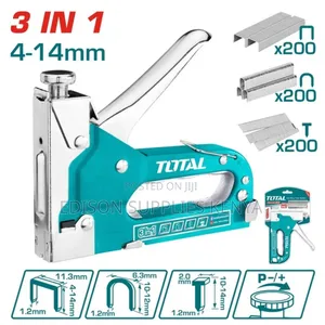 Staple Guns 3 Way Total Heavy Duty Stapler Gun 3-in-1 Free Staples