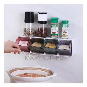 *4 Slot Kitchen Wall Spice Organizer
