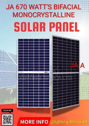 Ja 670 Watts - 49v Monocrystalline Solar Panel Halfcell Bifacial