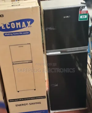 Fridge,Ecomax 138l Double Door Fridge - Dark Silver | Energy Efficient