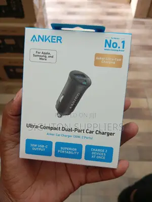 Anker 30w 2-Port Usb-C and Usb-a Car Charger