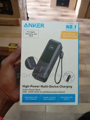 Anker Laptop Power Bank (, 165w, Built-in and Retractable Cables)