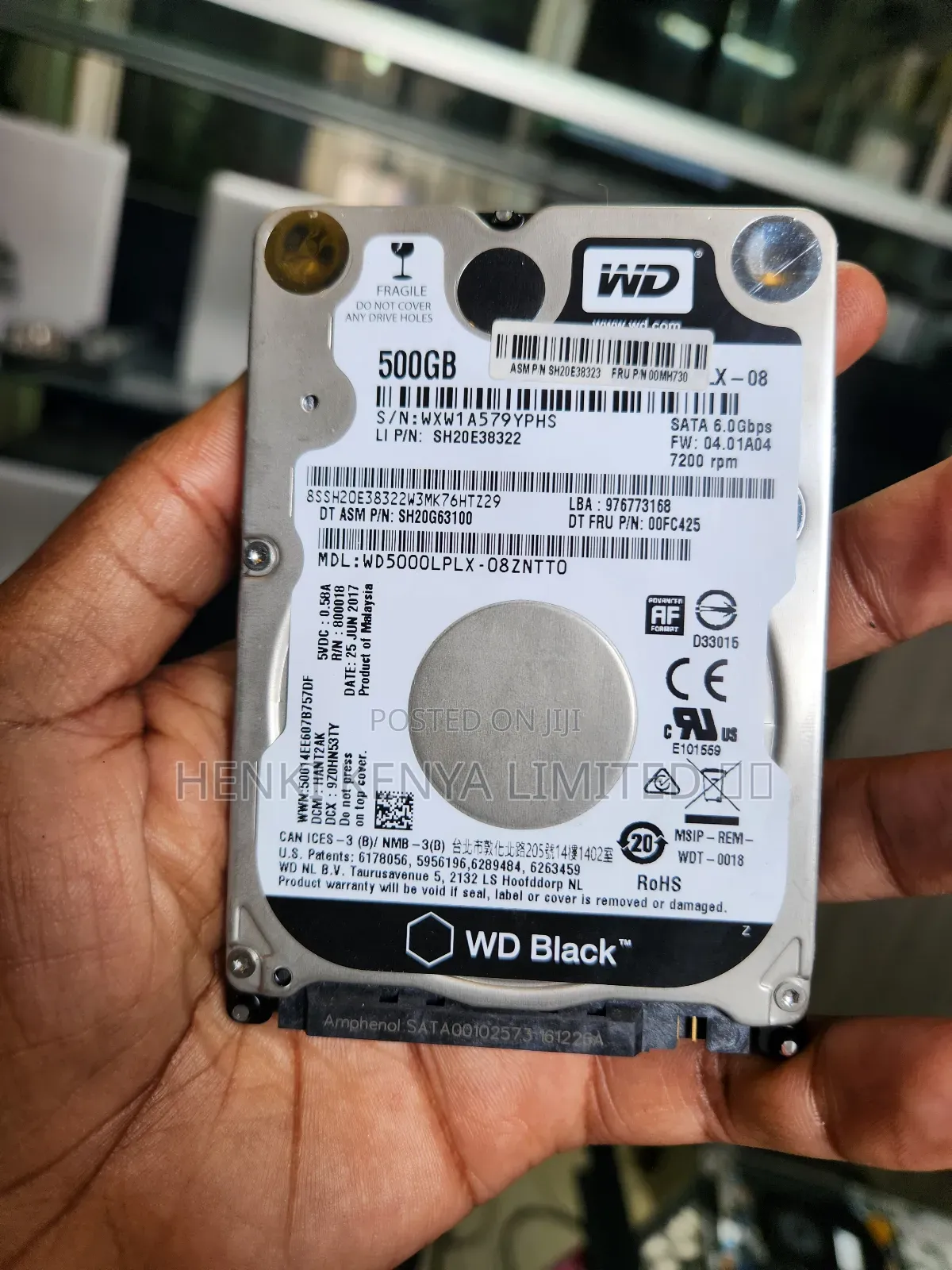 Western Digital 500gb Hard Disk for Laptop